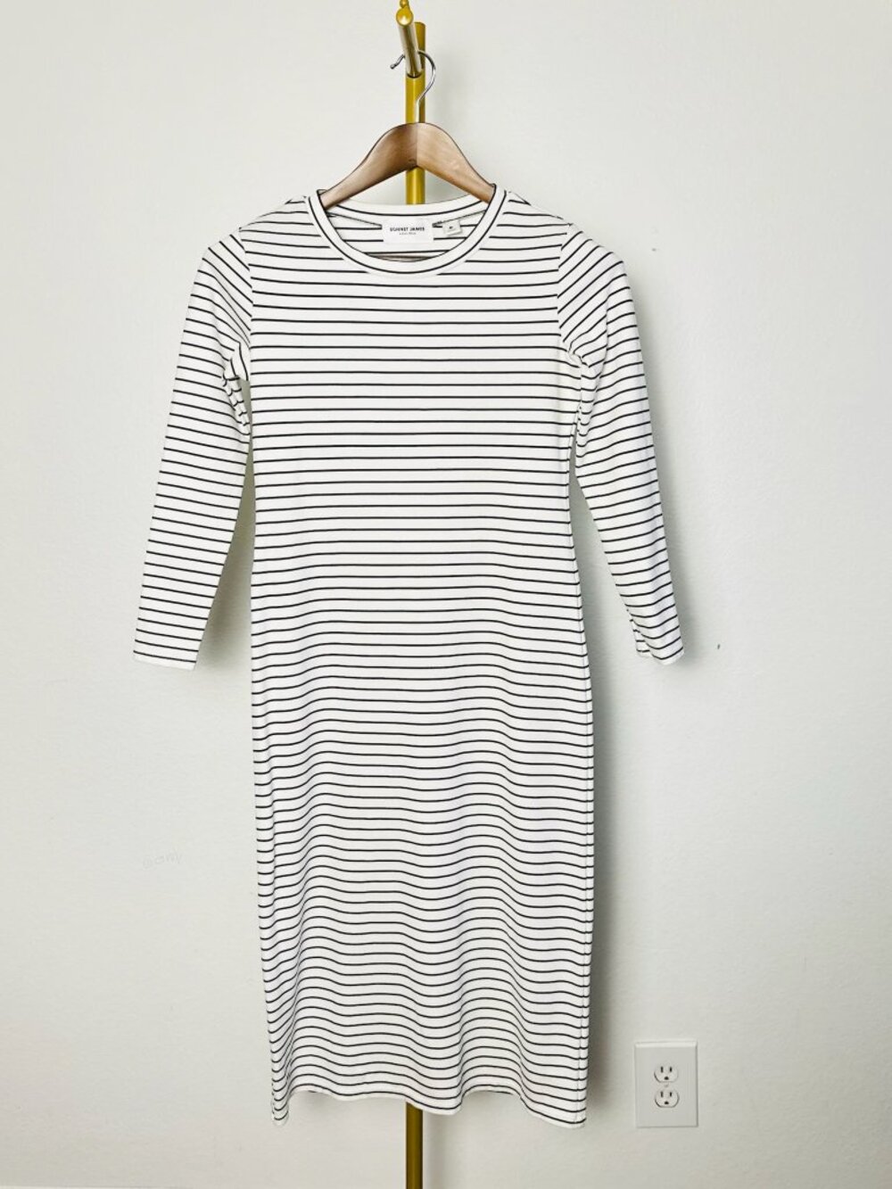 Sonnet James Play Dress Reese Stretch Black/White Stripes Jersey Dress XS